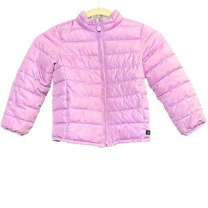 Gap Disney Minnie Mouse Reversible Pink Gray Puffer Jacket Water Repellent Sz 5